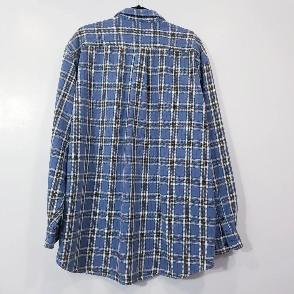 Vintage J. Crew 100% Cotton Plaid Collared Shacket Casual Long Sleeves Shirt